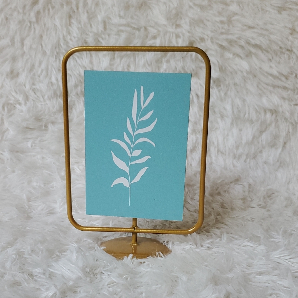 Gold & Light Teal Table Accent